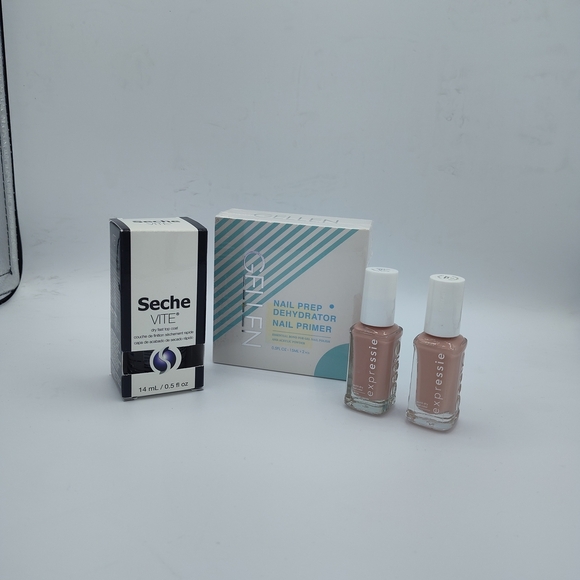 Seche Vite Top Coat and Nail Primer Set with Two Essie Nail Color NIB - Picture 1 of 4